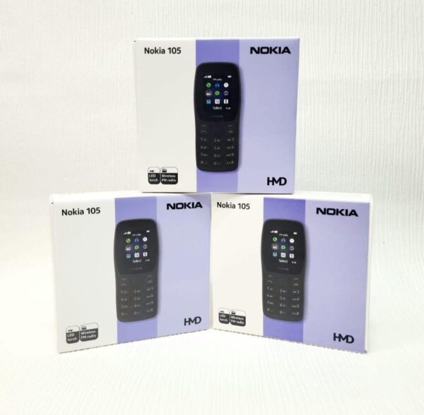 Nokia 105 4G (2019) Dual SIM – 1.77" Display, FM Radio, 800mAh Battery – Black