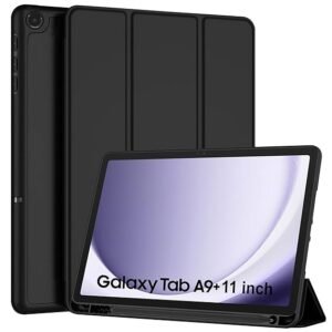 Samsung Galaxy Tab A9 Plus / A9+ Smart Case with Pencil Holder - Black