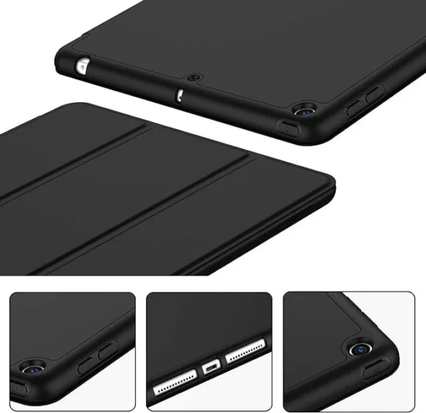 Slim Protective Case for Apple iPad 5th Generation hkshop ghana circle mall navana plaza Slim Protective Case for Apple iPad 5th Generation 9.7 inches – Trifold Stand Cover with Pencil Holder & Soft TPU Back