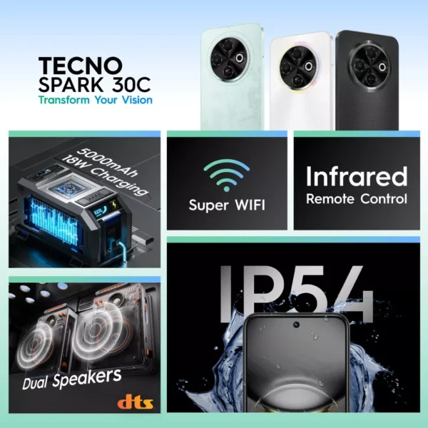 Tecno Spark 30C – 128GB | Big Storage, Bold Design, Smooth Performance - Image 4