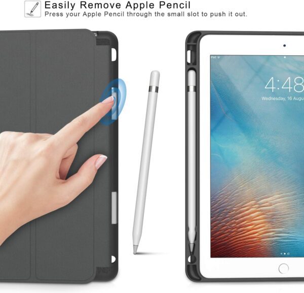iPad (6th Generation) 2018 Smart Folio Case with Pencil Holder – Slim, Protective Cover for Everyday Use - Image 3