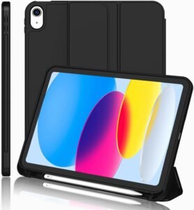 iPad 11″ 2025 A16 Trifold Case with Pencil Holder – Black