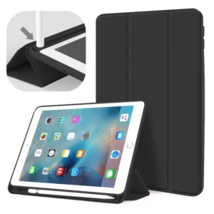 iPad Air 2 Smart Folio Case with Pencil Holder – Slim Protective Cover