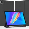 iPad Pro 11 Inch Case (4th Gen, 2022, M2) with Pencil Holder, Trifold Stand Smart Case with Soft TPU Back, Auto Wake/Sleep (Black)