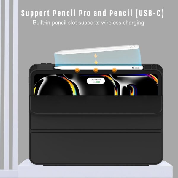 iPad Pro 11 Inch Case M4 2024 with Pencil Holder