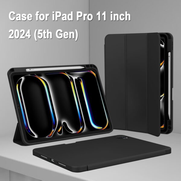 iPad Pro 11 Inch Case M4 2024 with Pencil Holder