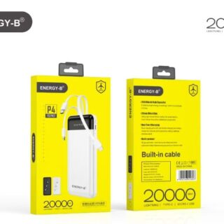20,000 mAh Energy B Power Bank – Fast Charging Dual USB Portable Battery Pack