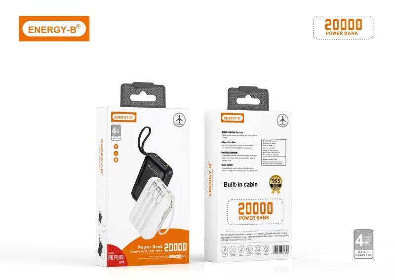 20,000mAh Energy B P6 Plus Power Bank – Fast Charging