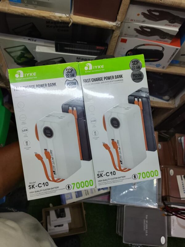 70,000 mAh IYKE Power Bank – Ultra High Capacity Fast Charging Portable Battery Pack