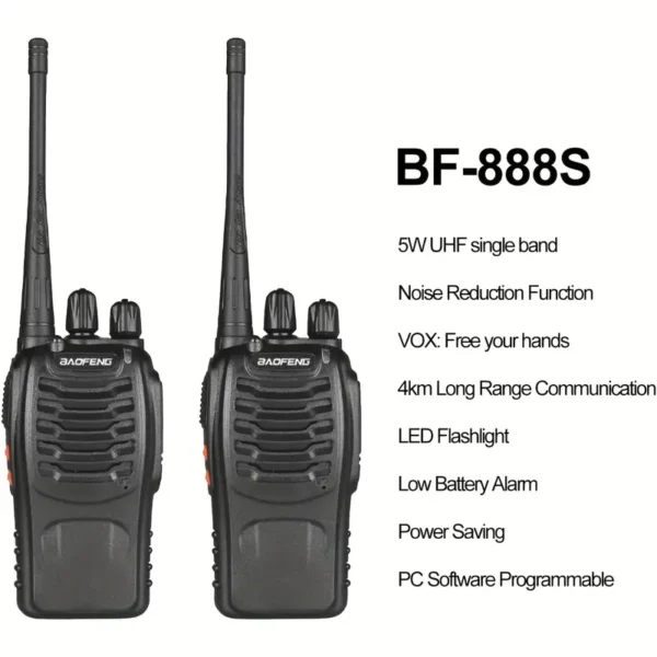 Baofeng BF-888S Rechargeable Walkie Talkies (2 Pack)