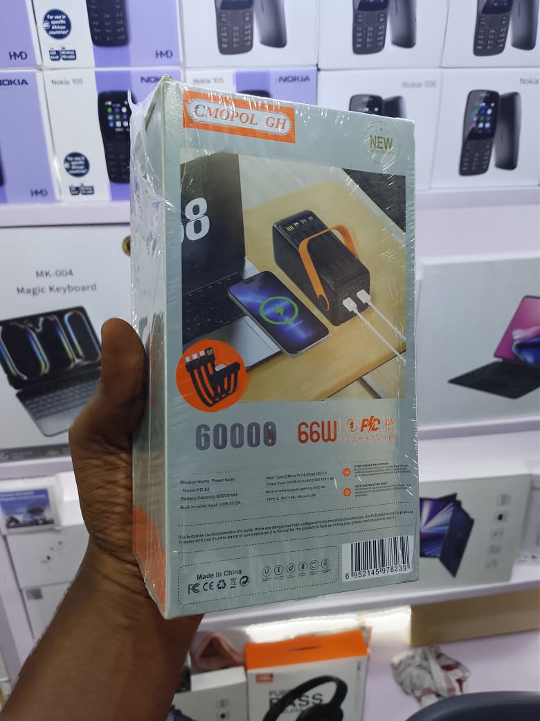 60,000 mAh CMopol Very Powerful Power Bank β High-Capacity Fast Charging Portable Battery