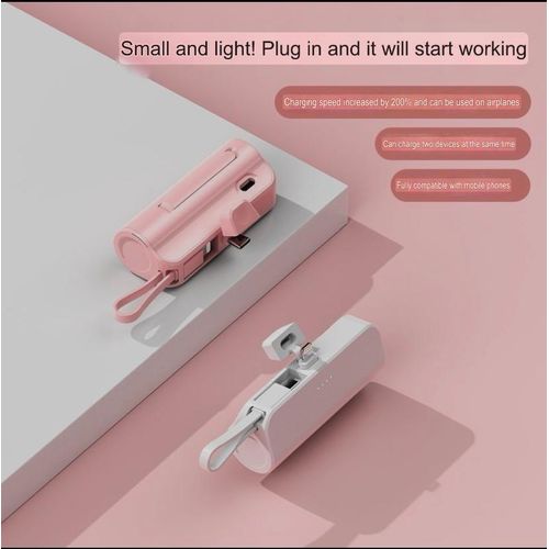 Emergency iPhone Fast Charging Mini Power Bank – 5000mAh