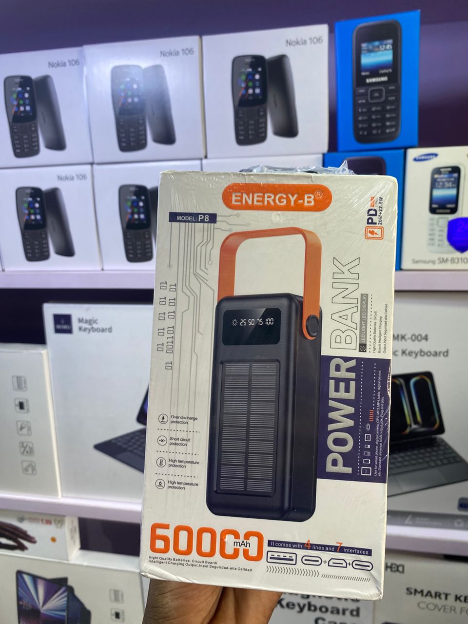 60,000mAh Energy-B Solar Power Bank – 22.5W Fast Charge