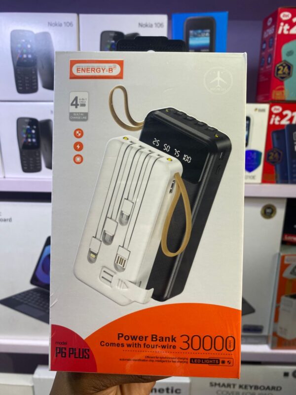 Energy B P6 Plus 30,000mAh Power Bank – Fast Charging Energy B P6 Plus 30,000mAh Power Bank – Fast Charging