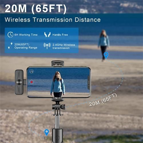 K9 Dual Wireless Lavalier Microphone Portable Audio Video Recording Mini Microphone for iPhone - Image 6