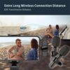 K9 Dual Wireless Lavalier Microphone Portable Audio Video Recording Mini Microphone for iPhone