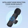 K9 Dual Wireless Lavalier Microphone Portable Audio Video Recording Mini Microphone for iPhone