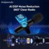 K9 Dual Wireless Lavalier Microphone Portable Audio Video Recording Mini Microphone for iPhone