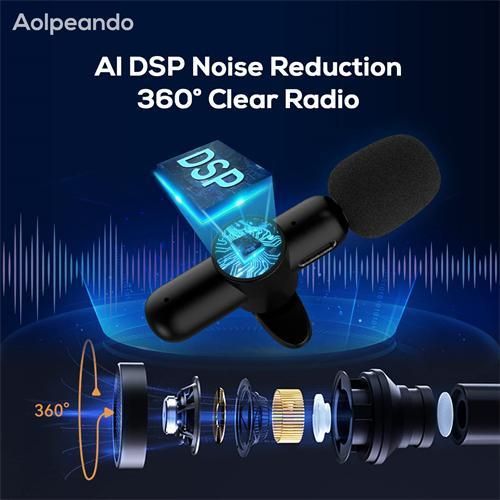 K9 Dual Wireless Lavalier Microphone Portable Audio Video Recording Mini Microphone for iPhone - Image 4