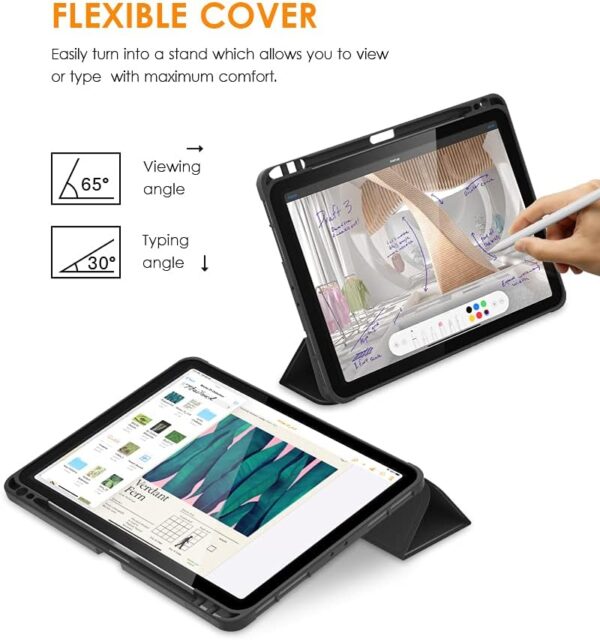 61oDQg47uVS._AC_SL1000_ iPad Pro 11 inch Case, Soft Smart Cover with Pencil Holder for iPad Pro 11-inch 4th/3rd/2nd/1st Generation (2022/2021/2020/2018 Released),Auto...BLACK