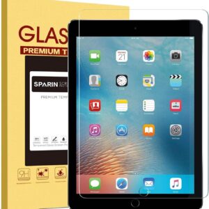 Screen Protector for iPad 6th 5th Generation 9.7 inch, Tempered Glass Compatible with iPad Air 2, Case Friendly & Apple Pencil Compatible