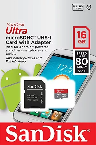16GB MicroSD Memory Card – microSD / microSDHC / microSDXC Compatible
