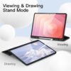 S11 ULTRA - HKSHOP Galaxy Tab S11 Ultra Black Case – Tri-Fold Stand, Pen Holder