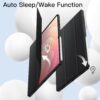 S11 ULTRA, HKSHOP3 Galaxy Tab S11 Ultra Black Case – Tri-Fold Stand, Pen Holder