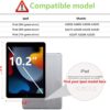 SCREEN PROTECTOR FOR IPAD 9,8,7 -HKSHOPGH Screen Protector for iPad 9th 8th 7th Generation 10.2 Inch, Tempered Glass Film for iPad 9 8 7 (2021/2020/2019), Case Friendly, Apple Pencil...