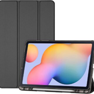 Smart Case for Samsung Galaxy Tab S6 Lite 10.4" with Pen/Stylus Slot Holder (Black)