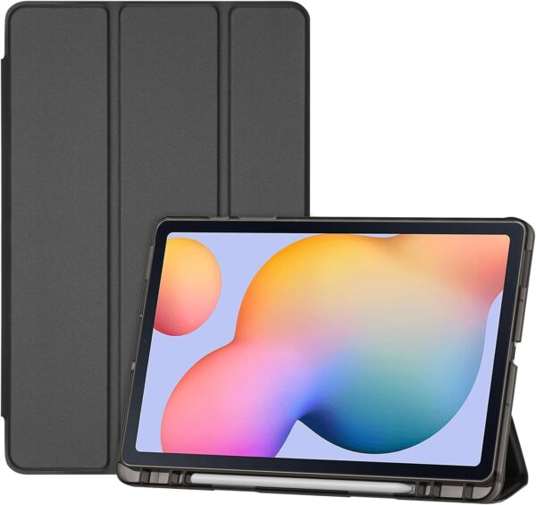 Smart Case for Samsung Galaxy Tab S6 Lite 10.4" with Pen/Stylus Slot Holder (Black)
