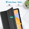 Smart Case for Samsung Galaxy Tab S6 Lite 10.4" with Pen/Stylus Slot Holder (Black)