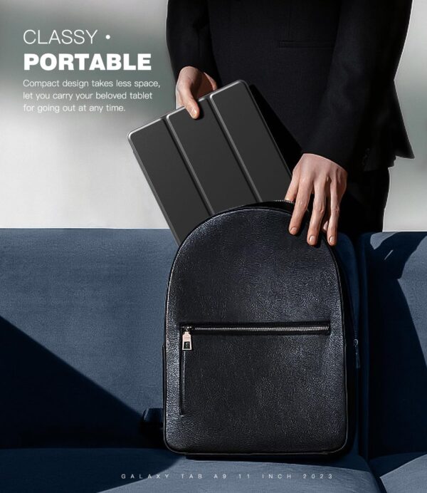 TAB A9+ -HKSHOP Case for Samsung Galaxy Tab A9 Plus 11 Inch 2023, Slim Lightweight Stand Hard Back Shell Protective Cover for Galaxy Tab A9+ Tablet...BLACK