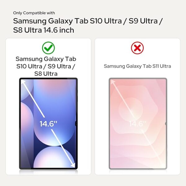Samsung Galaxy Tab S10 Ultra / S9 Ultra / S8 Ultra 14.6' Screen Protector | Tempered Glass, Scratch-Resistant Screen Protector | Tempered Glass, Scratch-Resistant