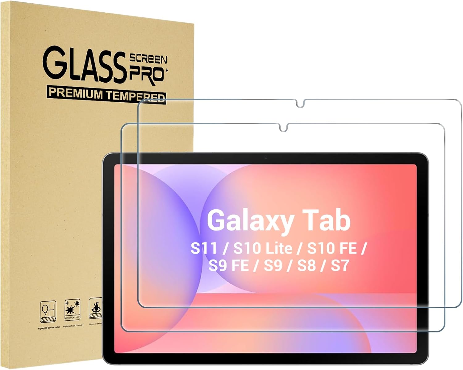 Samsung Galaxy Tab S7 Screen Protector – 9H Tempered Glass, S Pen Compatible & Ultra Clear - Image 2