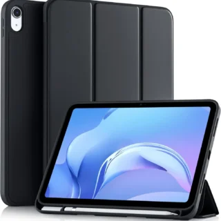 iPad (A16) 11th Generation Case 11 Inch 2025, iPad 10th Generation Case 10.9 Inch 2022, Slim Stand Hard PC Translucent Back Shell Smart Cover, Support Touch ID, Auto Wake/Sleep, Black