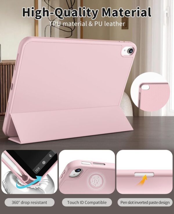 Case for iPad Air 11 inch M2/M3 (2024/2025), iPad Air 5th/4th Generation 10.9 Inch- Pink