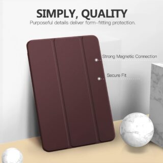 Case for iPad 10.2 iPad 9th Generation 2021/ iPad 8th Generation 2020/ iPad 7th Generation 2019, Slim Stand Hard Back Shell Smart Cover Case for iPad...(DARK BROWN)
