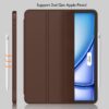 iPad Air 11 Inch Case M3(2025) / M2 (2024), iPad Air 5th/4th Generation Case 2022/2020 10.9 Inch with Pencil Holder, Trifold Stand Smart Case with...(DARK BROWN)