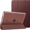 Case for iPad 10.2 iPad 9th Generation 2021/ iPad 8th Generation 2020/ iPad 7th Generation 2019, Slim Stand Hard Back Shell Smart Cover Case for iPad...(DARK BROWN)