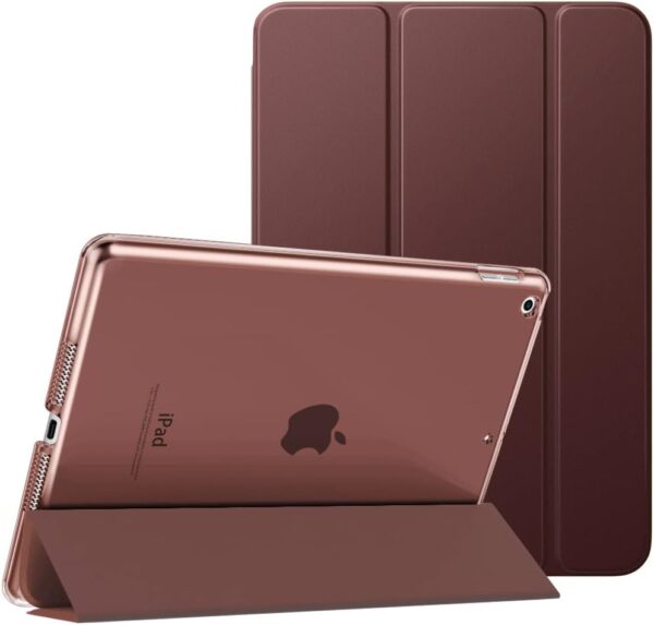 Case for iPad 10.2 iPad 9th Generation 2021/ iPad 8th Generation 2020/ iPad 7th Generation 2019, Slim Stand Hard Back Shell Smart Cover Case for iPad...(DARK BROWN)