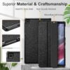 galaxy 22 -hkshop Case for Samsung Galaxy Tab A7 Lite 8.7 Inch 2021 Model (SM-T220/T225/T227), Ultra Thin Lightweight Hard Back Shell Tri-Fold Stand Cover, Black