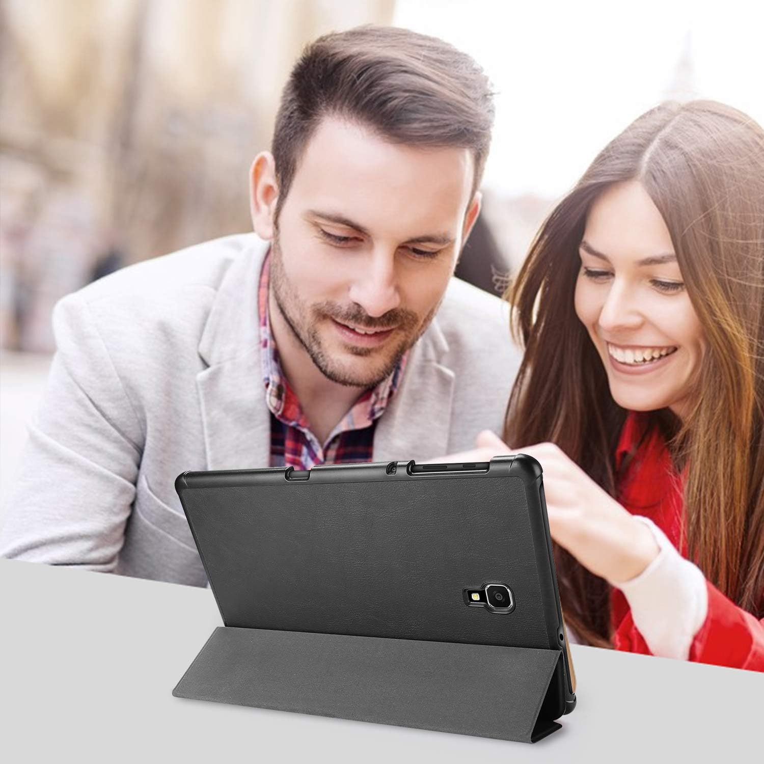 Slim Case for Galaxy Tab A 10.5 2018 T590 T595 T597, Light Stand Hard Shell Cover Protective Case for Galaxy Tab A 10.5-Inch Tablet...(BLACK) - Image 4