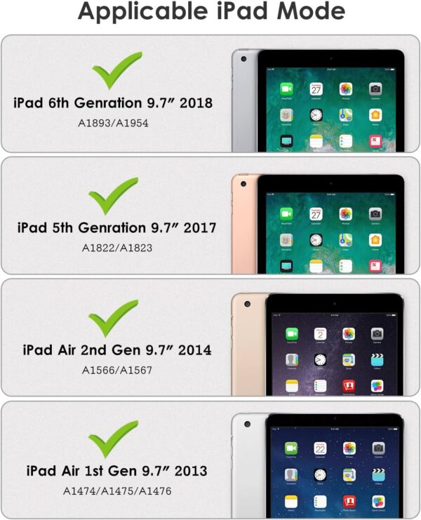 iPad case for iPad 6th / 5th Generation 9.7 inch Case (2018/2017), iPad Air 2 & 1 (2014/2013) Case, translucent Back, Smart Cover [Built-in Pencil Holder, Auto...(COFFEE BROWN)
