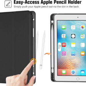 Apple iPad 6 Case – Slim Black Cover with Stand and Full Protection.