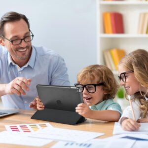 Apple iPad 8 Case – Slim Black Cover with Stand and Full Protection