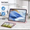 iPad (A16) 11th Generation Case 11 Inch 2025, iPad 10th Generation Case 10.9 Inch 2022 with Pencil Holder, Slim Light Trifold Protective Cover with Pen Slot