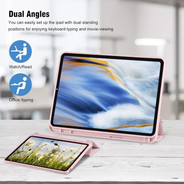 iPad (A16) 11th Generation Case 11 Inch 2025, iPad 10th Generation Case 10.9 Inch 2022 with Pencil Holder, Slim Light Trifold Protective Cover with Pen Slot