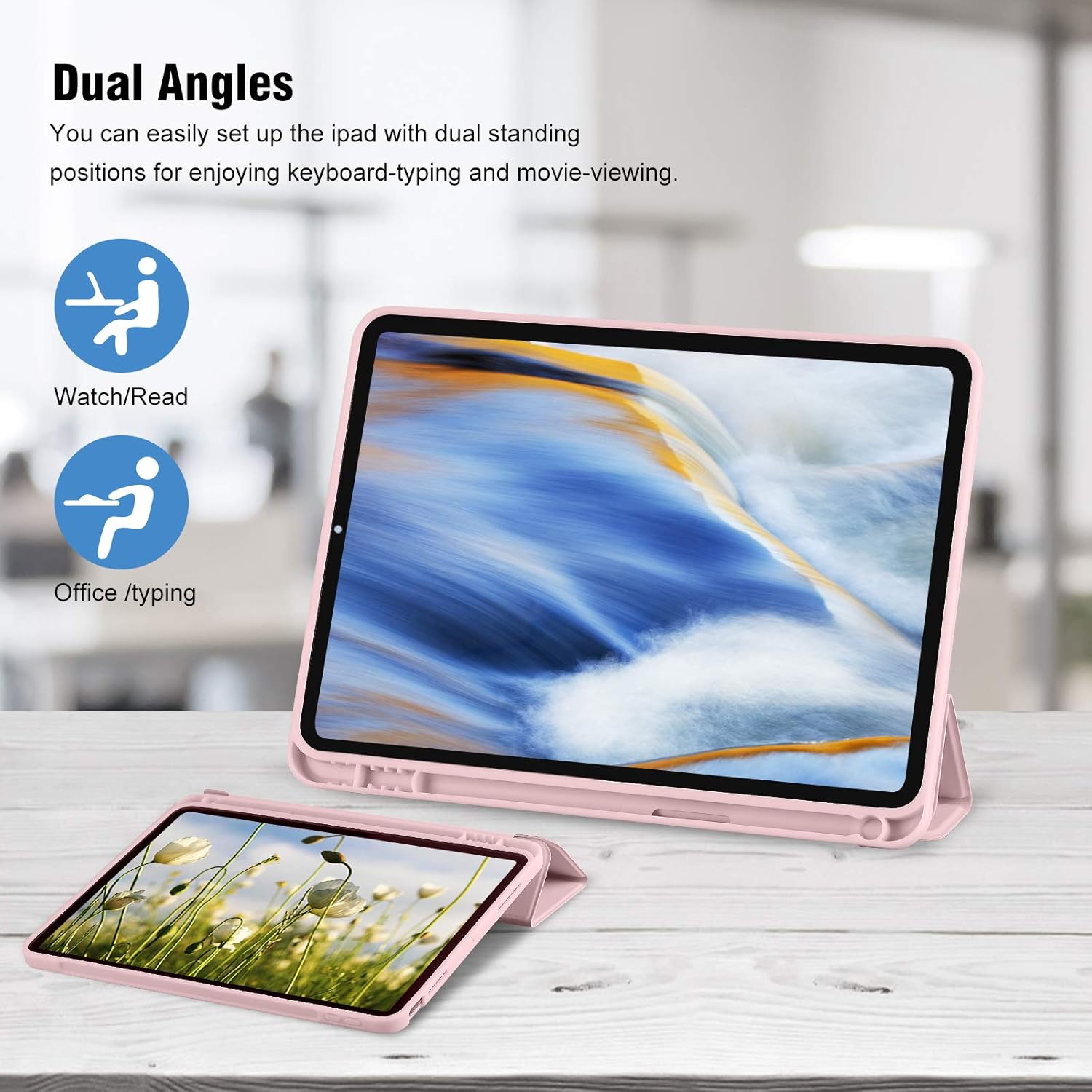 iPad (A16) 11th Generation Case 11 Inch 2025, iPad 10th Generation Case 10.9 Inch 2022 with Pencil Holder, Slim Light Trifold Protective Cover with Pen Slot - Image 5