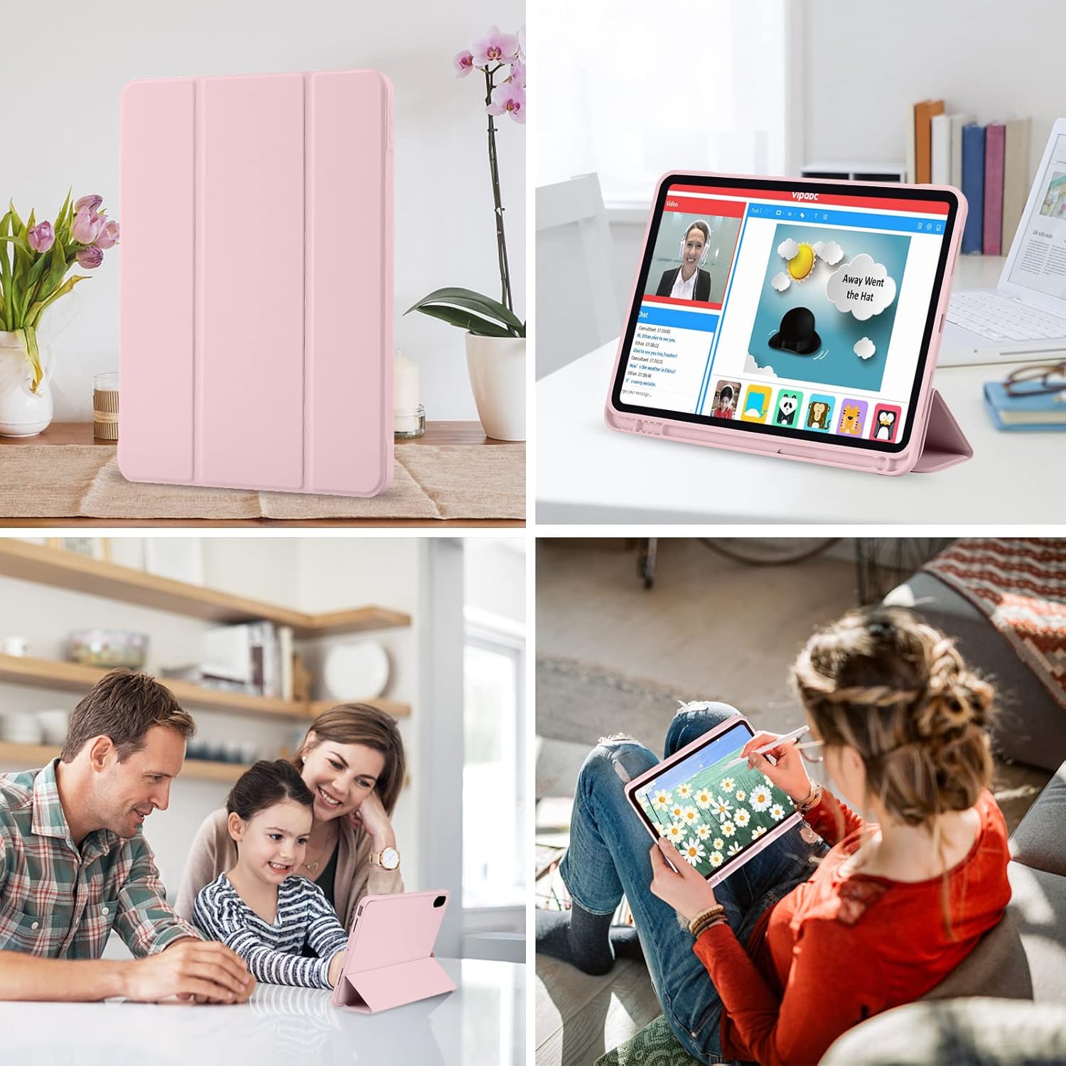 iPad (A16) 11th Generation Case 11 Inch 2025, iPad 10th Generation Case 10.9 Inch 2022 with Pencil Holder, Slim Light Trifold Protective Cover with Pen Slot - Image 7